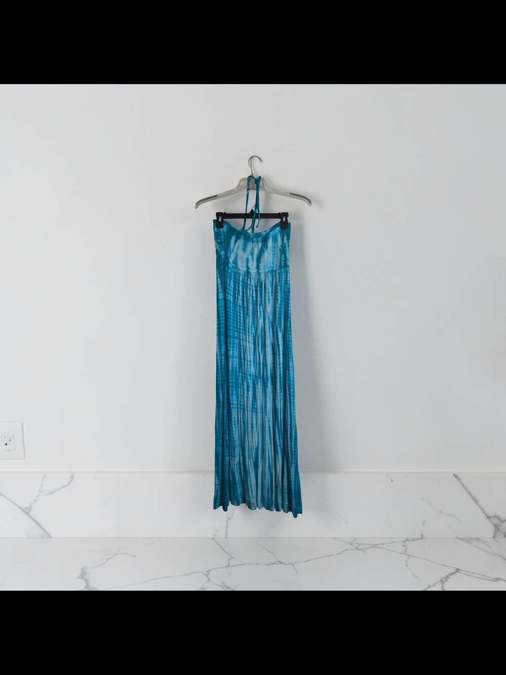 a.n.a‎ Turquoise Tie Dye Maxi Dress Strapless Flowing Summer Beach Wear Boho - Picture 3 of 8